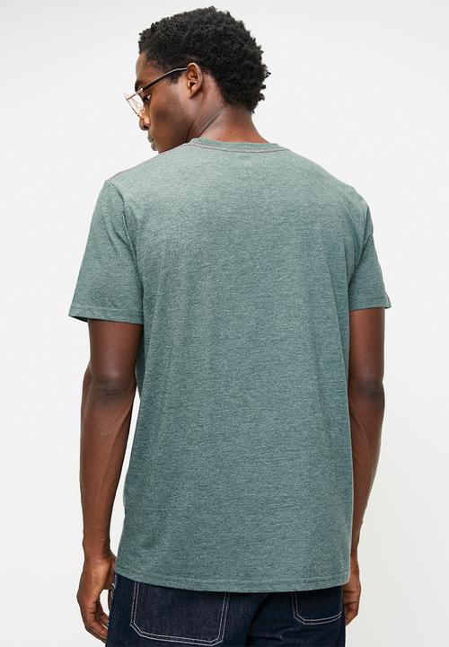 RVCA - Big Rvca Short sleeve Red Stitch - Balsam Green & Black Logo