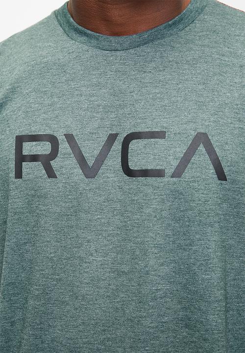 RVCA - Big Rvca Short sleeve Red Stitch - Balsam Green & Black Logo