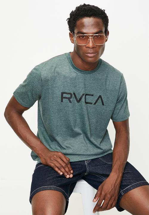 RVCA - Big Rvca Short sleeve Red Stitch - Balsam Green & Black Logo