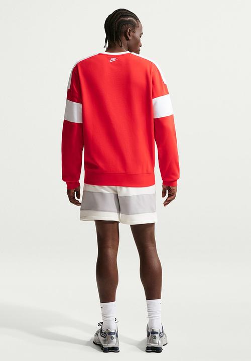 Nike - NSW Club BB Just Do It  23 Crew Sweatshirt  - Red/White