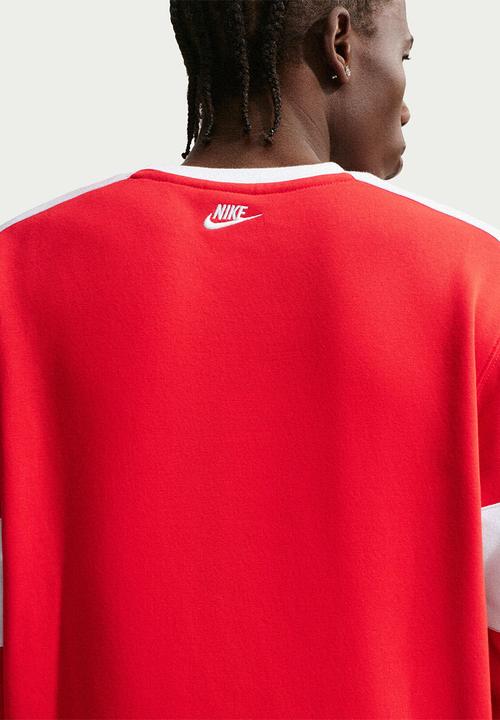 Nike - NSW Club BB Just Do It  23 Crew Sweatshirt  - Red/White