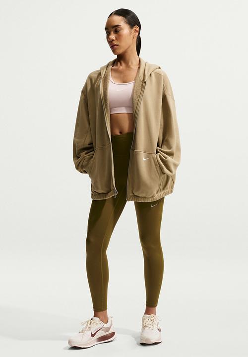 nike zip front leggings