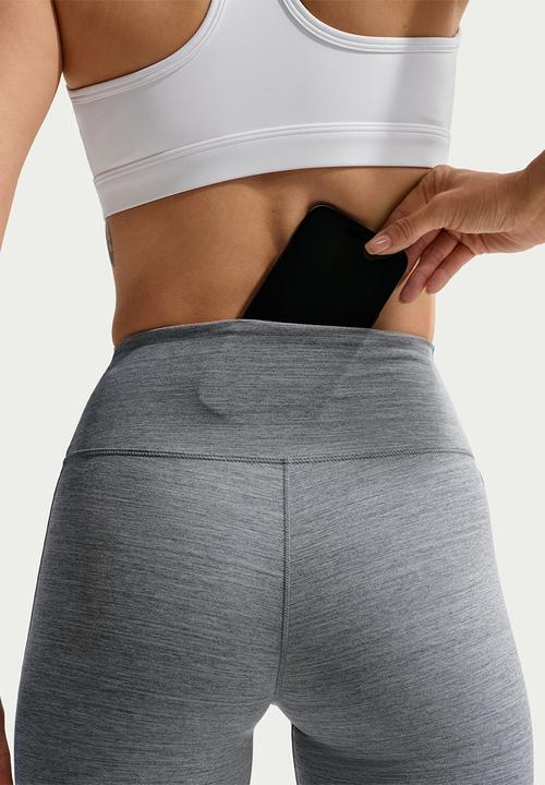 Nike - W Nk Df One Hr 7/8 Tight Useam - Smoke Grey/Htr/White