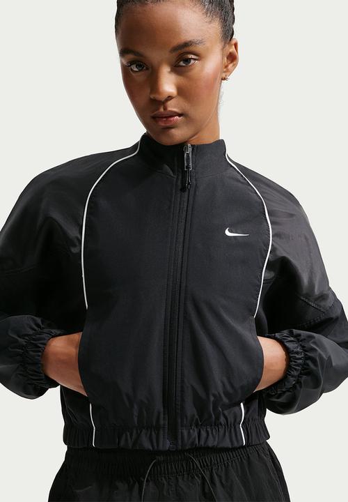 Nike - W Nsw Shrunken Trk Jkt Mod - Black/Black/Black/Sail