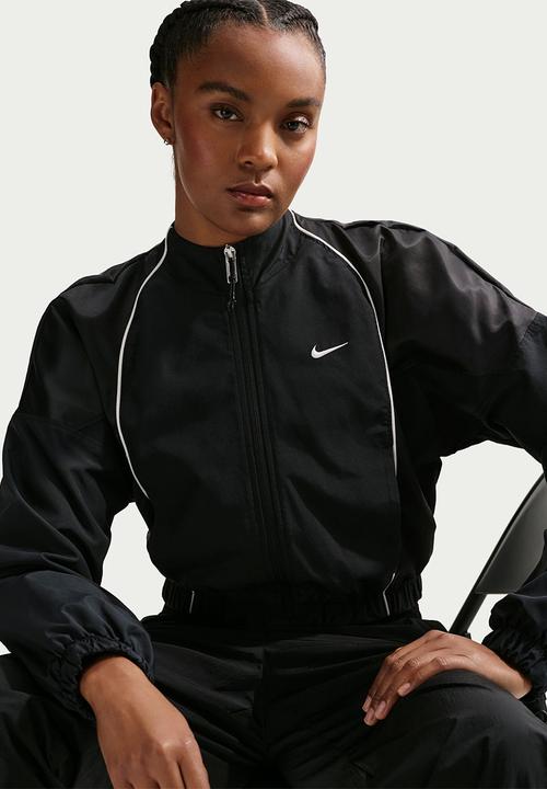W Nsw Shrunken Trk Jkt Mod - Black/Black/Black/Sail