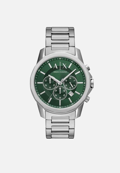 オプシディアン アクアブルー Armani Exchange Men's Chronograph Stainless Steel Gift Set