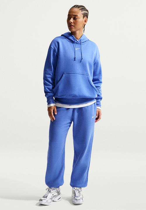 nike plus mini swoosh oversized jogger in navy