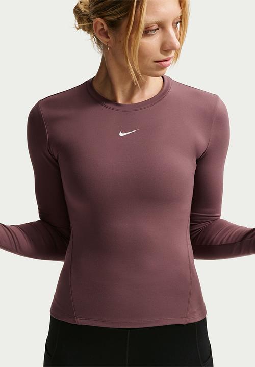 Nike - W Nk One Df Fttd Ls Top - Tattoo/White