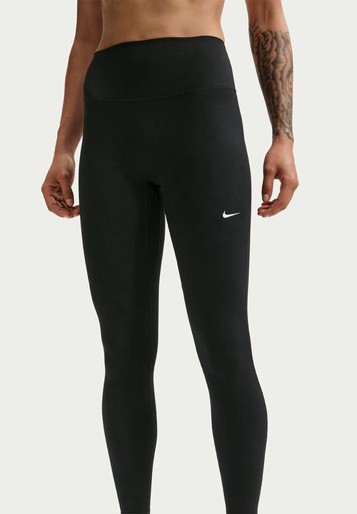 Nike - Nike One Seamless Front Women's High-Waisted Full-Length Leggings - Black/White