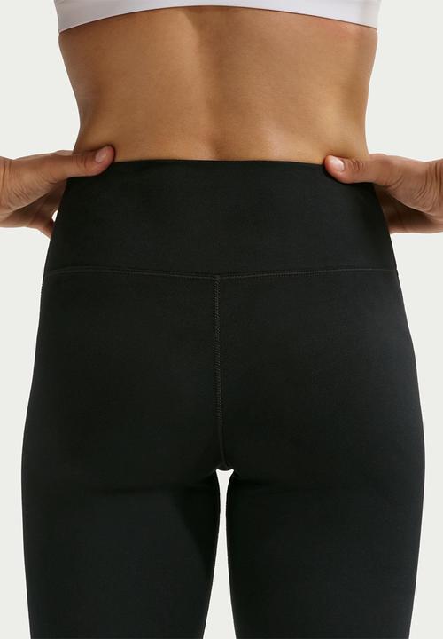 Nike - Nike One Seamless Front Women's High-Waisted Full-Length Leggings - Black/White