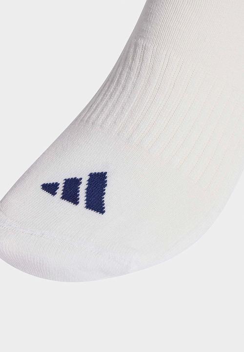 adidas Originals - 3-Stripes Ess Cushioned Crew Socks 6 Pk -  White/maroon/orange/blue