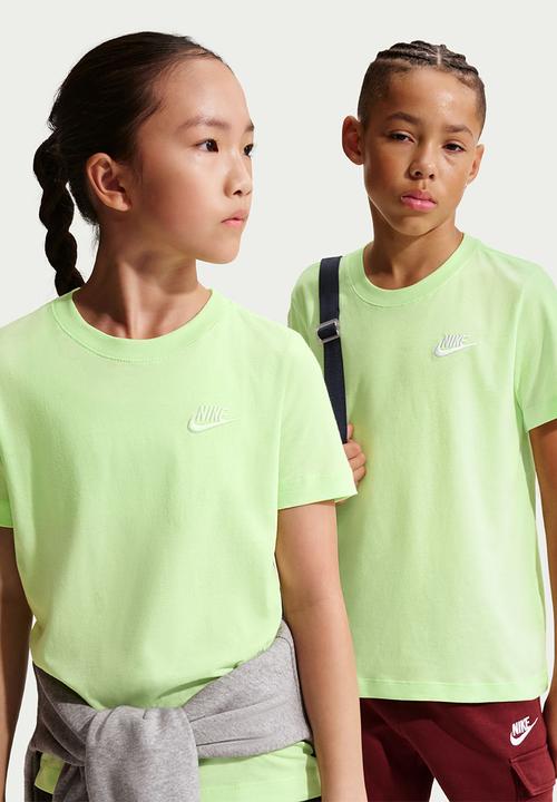 Nike - K nsw tee emb futura lbr - lt liquid lime