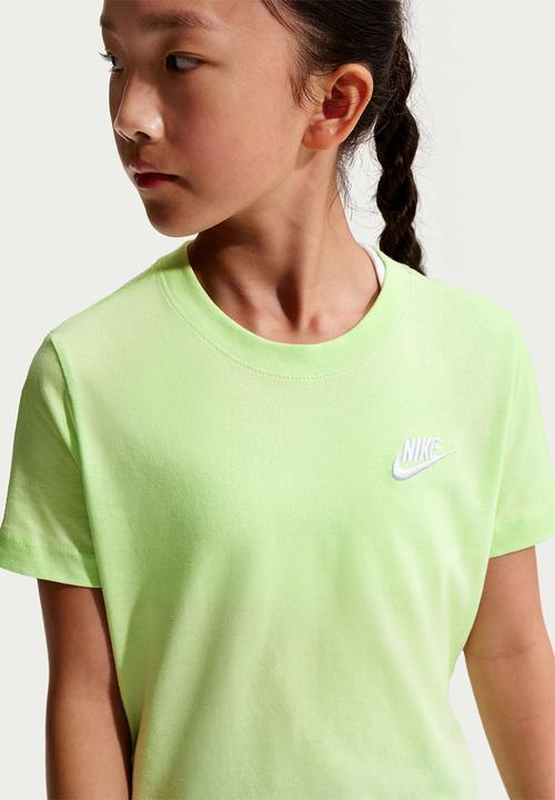 Nike - K nsw tee emb futura lbr - lt liquid lime