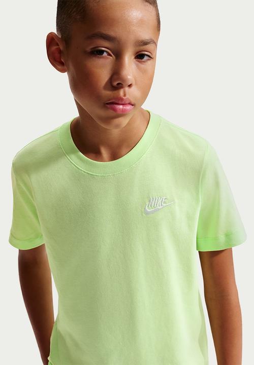 Nike - K nsw tee emb futura lbr - lt liquid lime