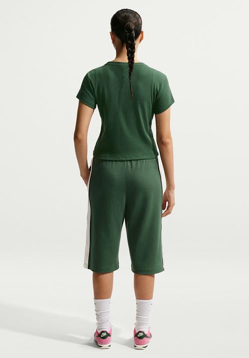 Nike - W Nsw Rib  Tght Ss Tee - Fir