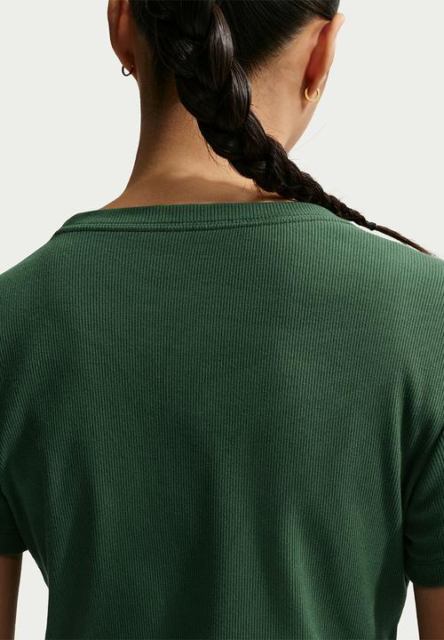 Nike - W Nsw Rib  Tght Ss Tee - Fir