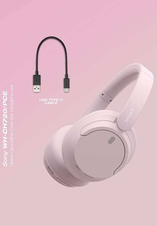 Sony - Sony WH-CH720 Noise Cancelling Over-Ear Headphones - Pink