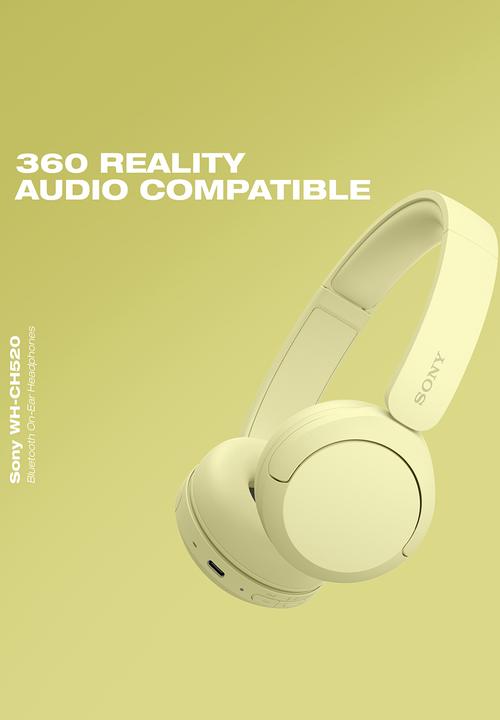 Sony - Sony WH-CH520 Bluetooth On-Ear Headphones - Yellow
