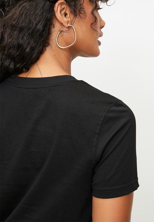 Steve Madden - Ladies theresa regular t-shirt with chain charm - black