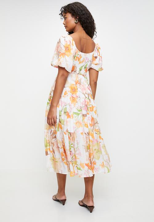 MILLA - Floral tiered midi dress - floral