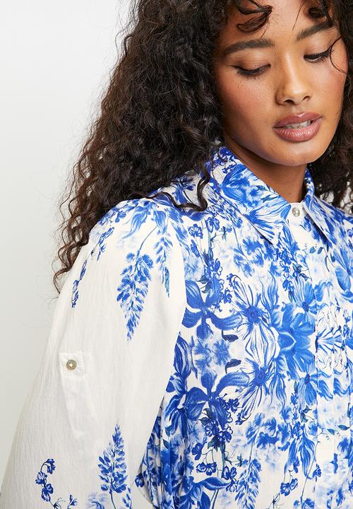 MILLA - blue floral mini dress - blue 