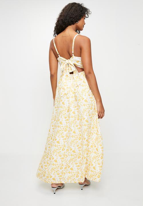 MILLA - Yellow floral Maxi dress - yellow
