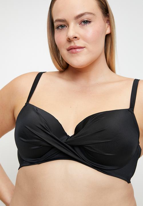 DORINA - Light padded bikini top - black