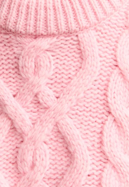 New Look - Cable Knit Jumper - bright pink