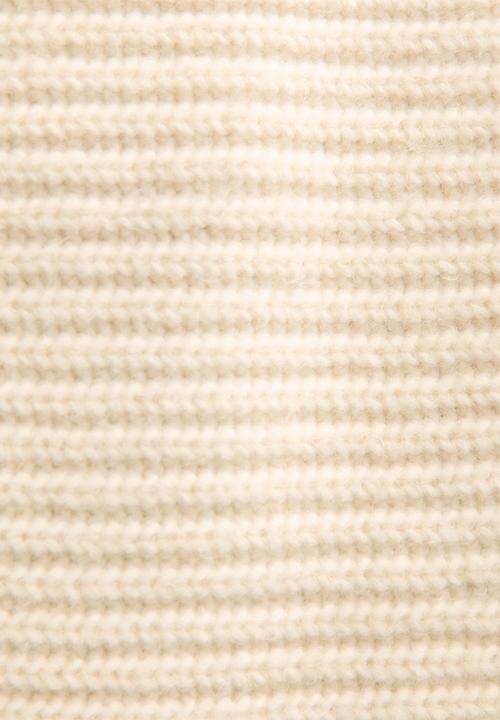 New Look - Stitchy Polo Batwing Jumper - cream