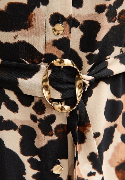 New Look - Poppy mark shirt midi - brown
