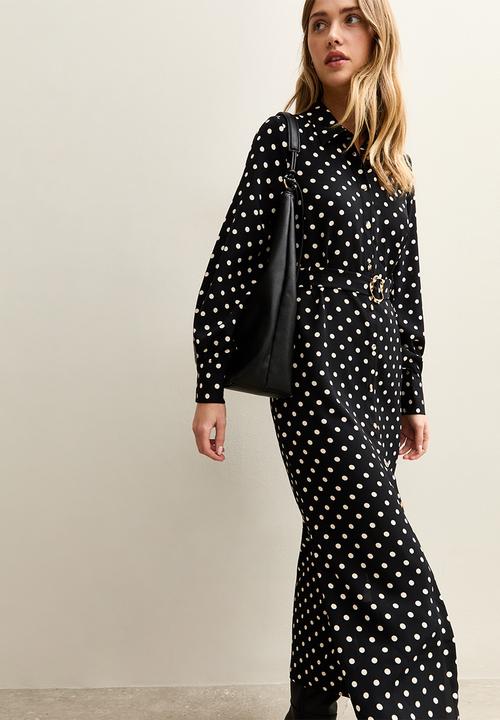 New Look - Jill spot shirt - black