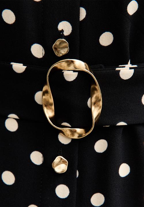 New Look - Jill spot shirt - black