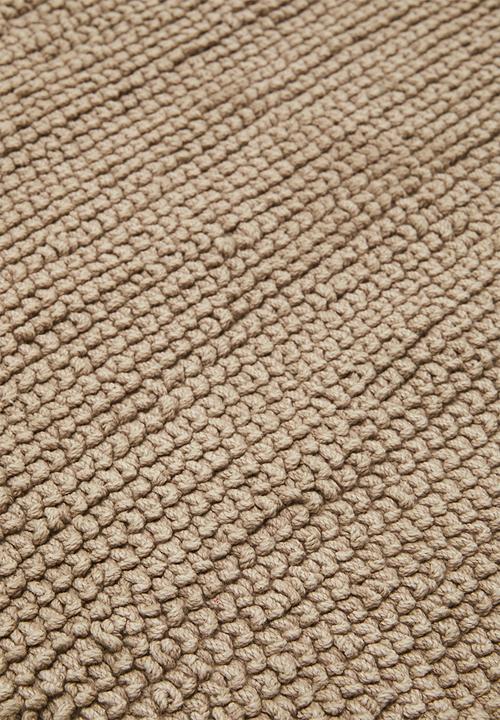 Sixth Floor - Handwoven cotton bathmat - stone