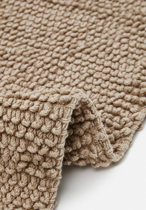 Sixth Floor - Handwoven cotton bathmat - stone