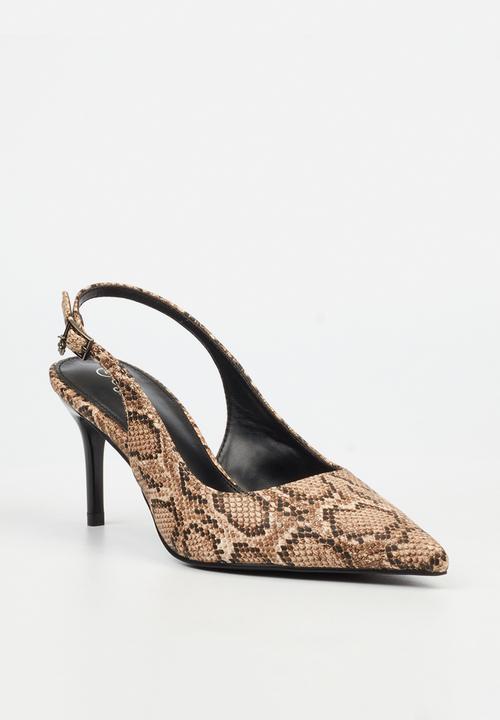 Miss Black - Gallery 4 slingback heel - snake