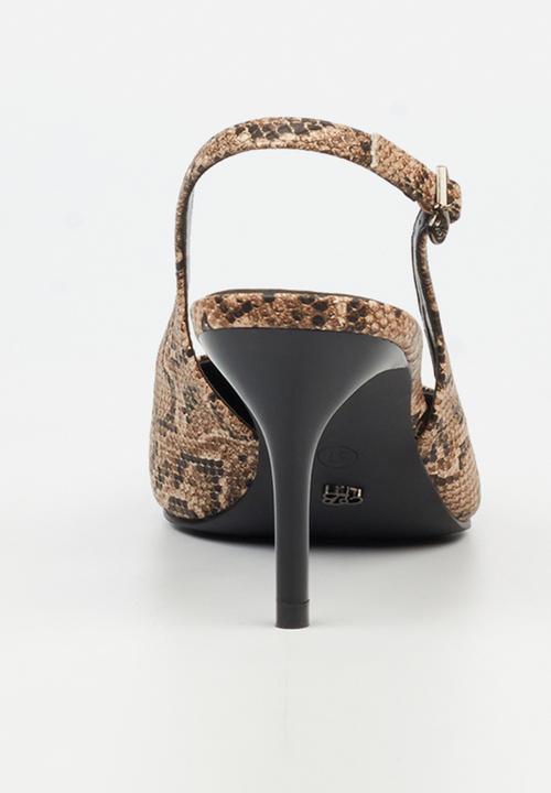 Miss Black - Gallery 4 slingback heel - snake