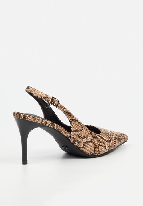 Miss Black - Gallery 4 slingback heel - snake