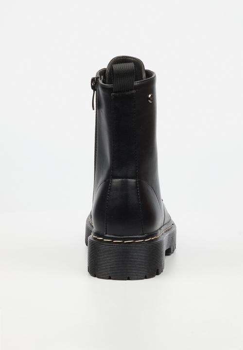 Miss Black - Nirvana 4 lace up flatform ankle boot - black