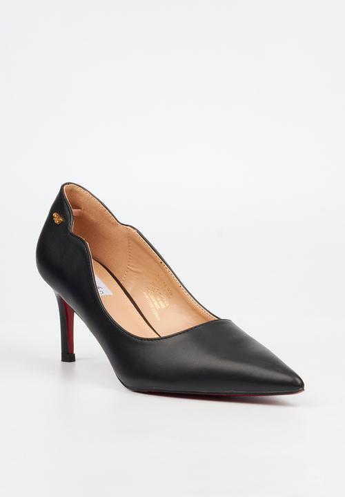 Miss Black - Nola 6 scallow low heel - black