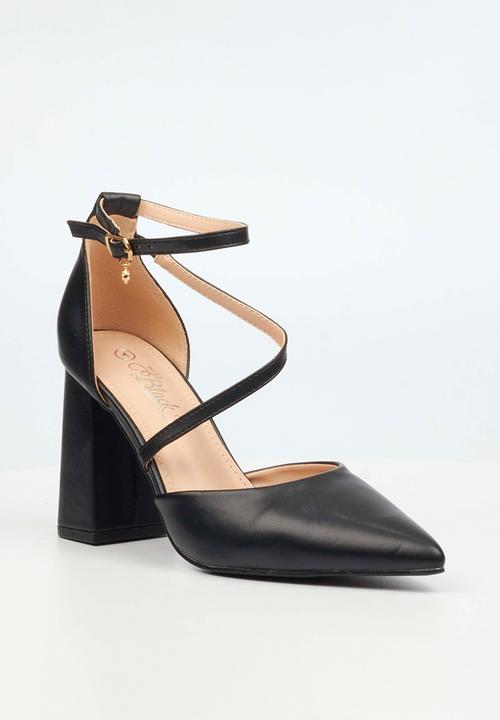 Miss Black - Novi 2 crossover block heel - black