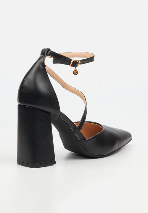 Miss Black - Novi 2 crossover block heel - black