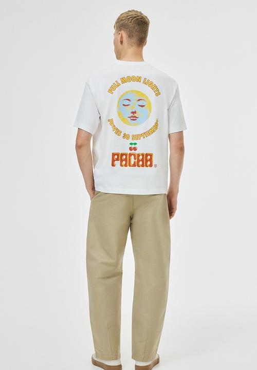 H&M - Loose fit T-shirt - white/pacha