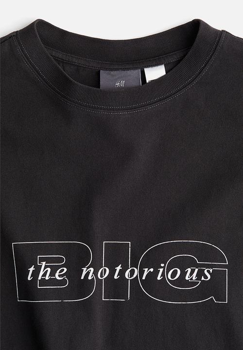 H&M - Oversized fit T-shirt - black/the notorious b.i.g
