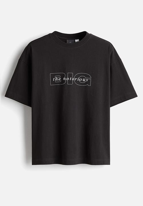 H&M - Oversized fit T-shirt - black/the notorious b.i.g
