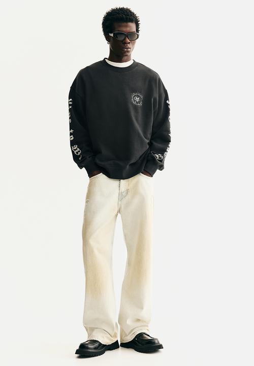 H&M - Oversized fit printed sweatshirt - black/motörhead