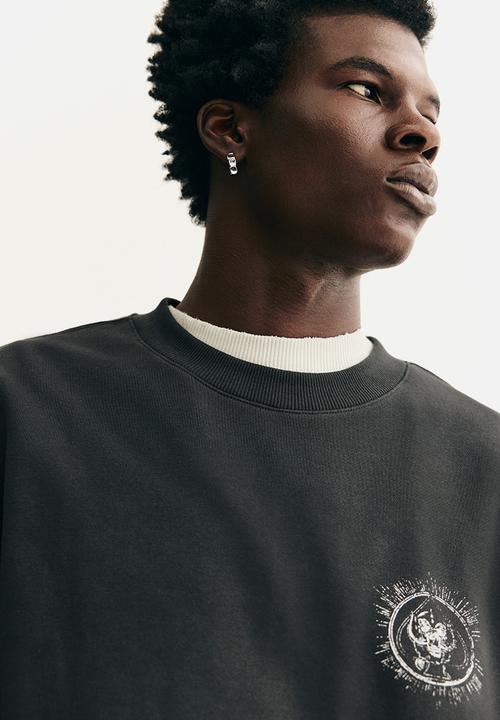 H&M - Oversized fit printed sweatshirt - black/motörhead
