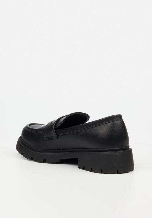 Miss Black - Tipsy 7 penny moc chunky derby - black