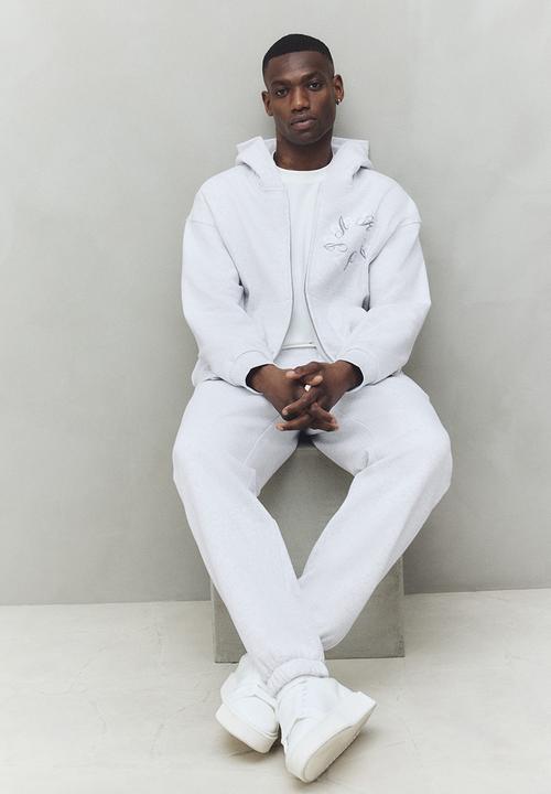 H&M - Loose fit zip-through hoodie - grey paris