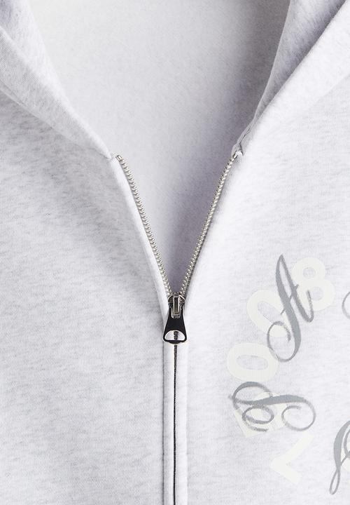 H&M - Loose fit zip-through hoodie - grey paris