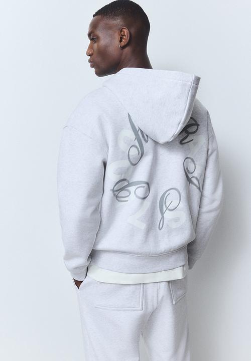H&M - Loose fit zip-through hoodie - grey paris